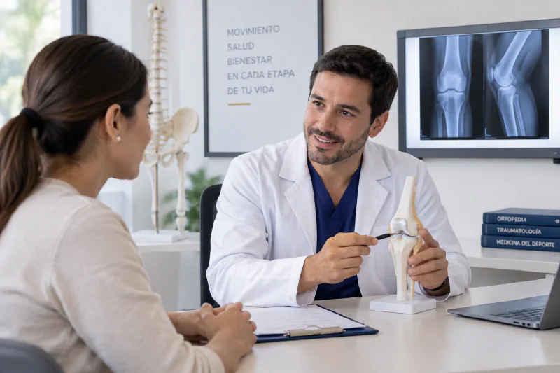 Profesional de la salud durante una consulta médica
