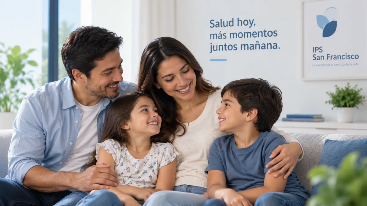 Familia compartiendo en un entorno saludable